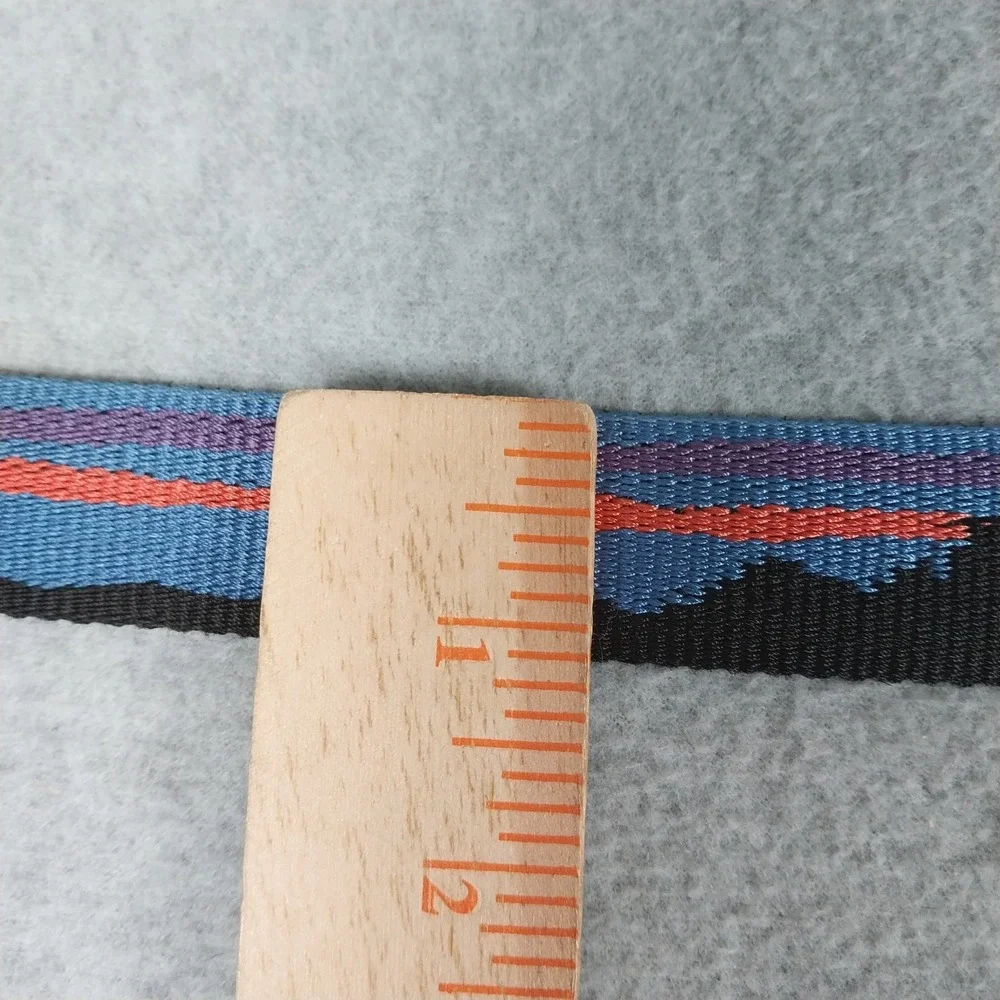 Patagonia Belt Blue Black Fitz Roy Stripe Tech Web Friction Buckle Webbing 43
